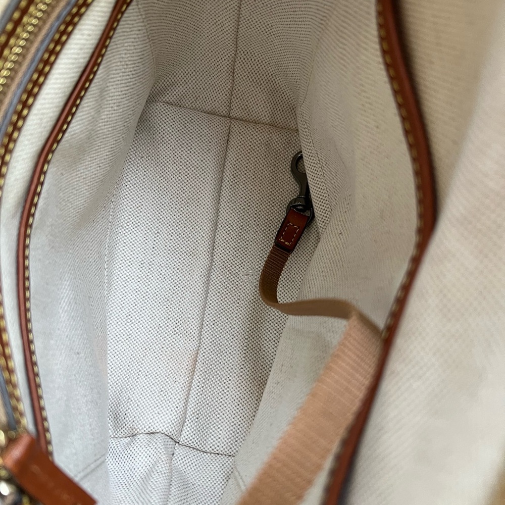 Dooney & Bourke Zip Sac in Clementine Pebble Leather Crossbody Bag - Picture 7 of 16